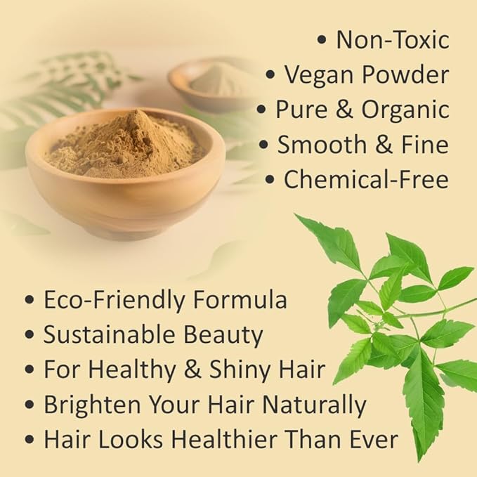 100% Organic Henna Hair Color – Natural, Chemical-Free Hair Dye for Rich, Vibrant Color & Gloss – Grey Coverage, Safe for All Hair Types, Vegan Non-Toxic, Herbal Hair Treatment (INDIGO)