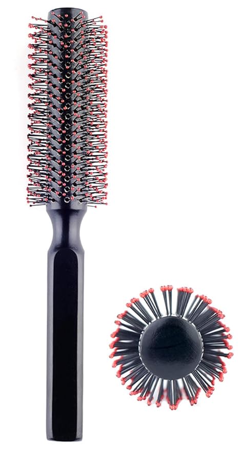 PERFEHAIR Round Hair Brush for Blow Drying, Wooden Blowout Brush With Soft Nylon Bristles, for Medium Or Short Hair