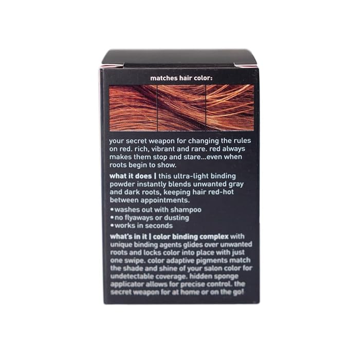 Style Edit Root Touch Up Powder for Medium Red Hair | Cover Up Hair Color for Grays and Roots Coverage | Mineral Infused Binding Hairline Powder | 0.13 oz. Tub