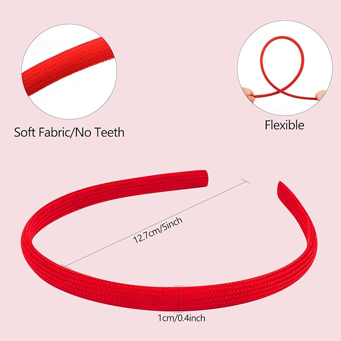 12Pcs Thin Headbands For Women Girls No Headache Pressure Comfortable Headbands for Women Non Slip Fabric Skinny Narrow Hairbands Head Bands for Women's Hair Accessories (Multi-colored)