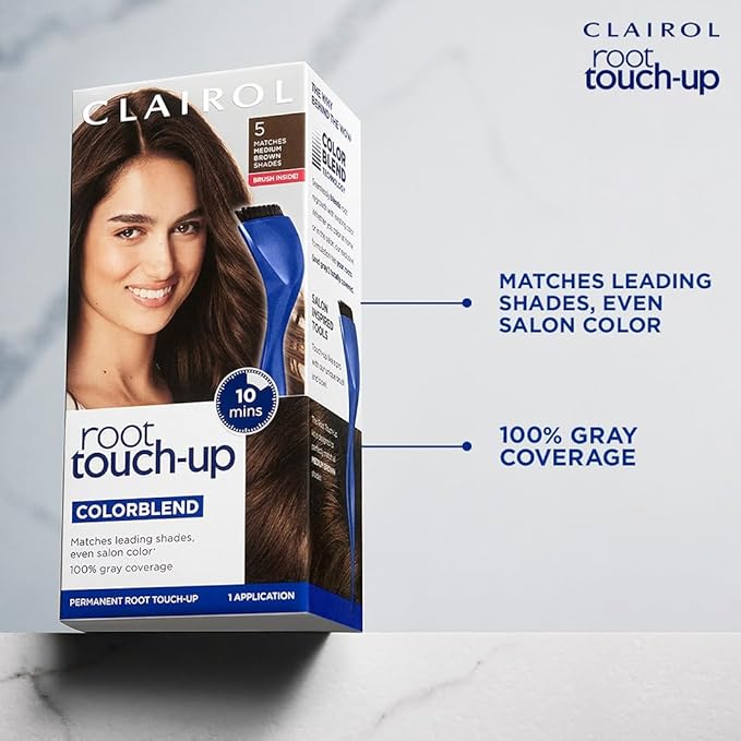 Clairol Root Touch-Up by Nice'n Easy Permanent Hair Dye, 7 Dark Blonde Hair Color, Pack of 2