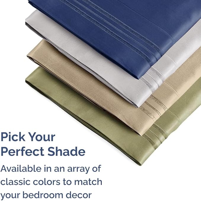 Queen Pillow Cases Set of 10 - Ultra Soft Hotel Quality Pillowcase Covers - Comfy, Cozy & Wrinkle Free - Shrink, Stain & Fade Resistant - Machine Washable Pillow Protectors - 10 Pcs Set - French Grey