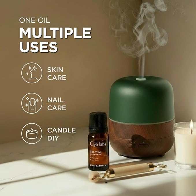 Gya Labs Australian Tea Tree Essential Oil - 0.34 Fl Oz - for Hair, Skin, Diffuser, Aromatherapy & DIY Candle Making Scent