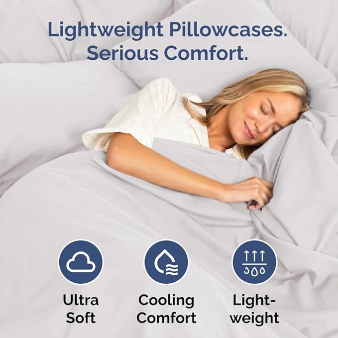 King Pillow Cases Set of 6 - Ultra Soft Hotel Quality Pillowcase Covers - Comfy, Cozy & Wrinkle Free - Shrink, Stain and Fade Resistant - Machine Washable Pillow Protectors - 6 Piece Set - French Grey