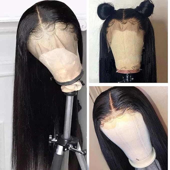 Lemoda 13x6 Straight Lace Front Wigs Human Hair 180% Density 13x6 HD Transparent Lace Front Wig Pre Plucked 15A Brazilian Virgin Glueless Human Hair Wigs for Women 30 Inch