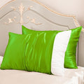 PROMEED 23 Momme Silk Pillowcase 2 Pack with Zipper, 3rd Gen Grade 6A+ 100% Mulberry Silk Pillow Case Set of 2,Silk Cooling Pillow Cases for Hot Sleepers (King 20"x36", Green)