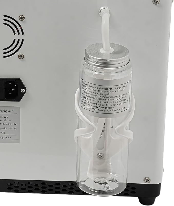 DNYSYSJ 1250W Professional Hair Steamer with Digital Display, Steamer Hair5-Level Nano Mist, Hot Mist Hair Steamer 500ml Tank for Salon/Home Hair Treatment, Portable & Adjustable (Black/White)