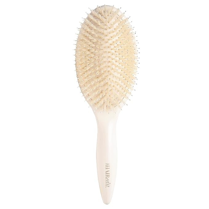The Hair Edit Cream Finish & Shine Boar Bristle Hair Brush