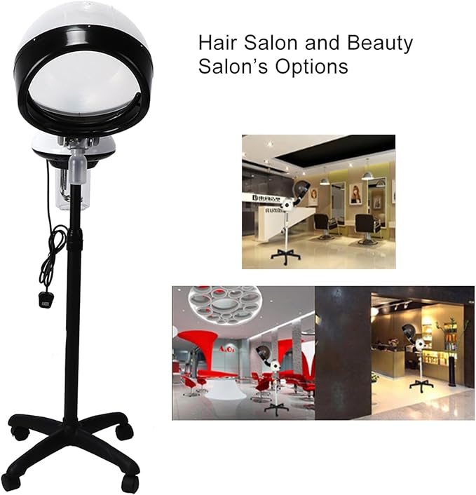 Hair Steamer Salon Spa Hooded Steamer with 0-30 Min Timer Auto Shutoff for Hair Coloring Perming Conditioning Dyeing Care