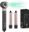 Hair Dryer Hot Air Styler: High-Speed Blow Dryers with Negative Ionic for Fast Drying Frizz Control, Extra Long Barrel 1 1/4 Inch Curling Iron Airflow Auto Wrap Curler for Quick Styling