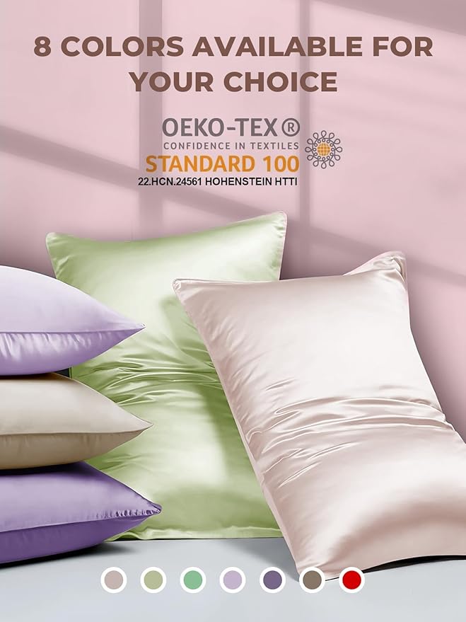Mulberry Silk Pillowcase for Hair and Skin, SGMSILK 22 Momme Natural Silk Pillow Cases with Zipper, 6A Soft and Smooth Single Sided Pure Silk Pillow Cover (Coral Pink, King 20"x36")