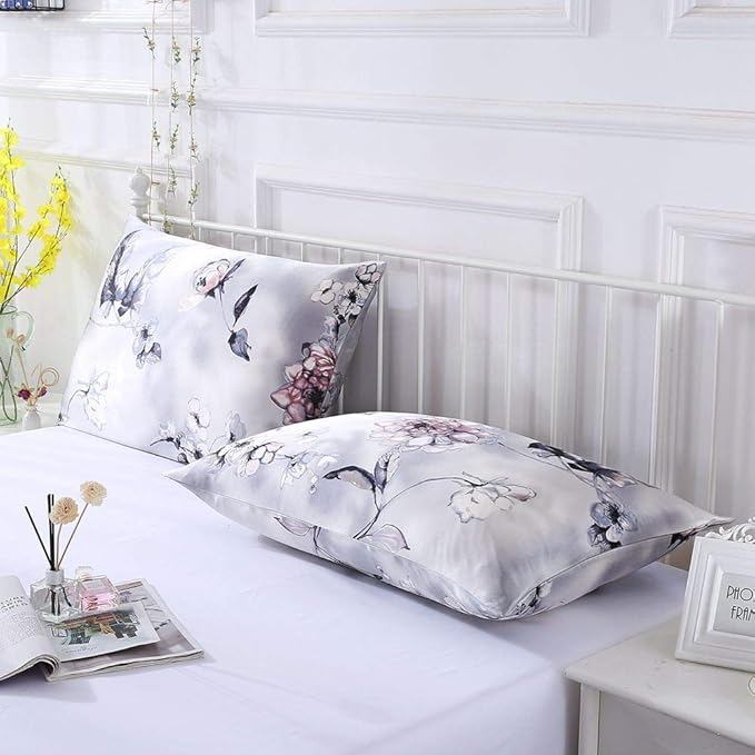 SLPBABY Silk Pillowcase for Hair and Skin with Hidden Zipper Print (Standard(20''x26''), Pattern30)