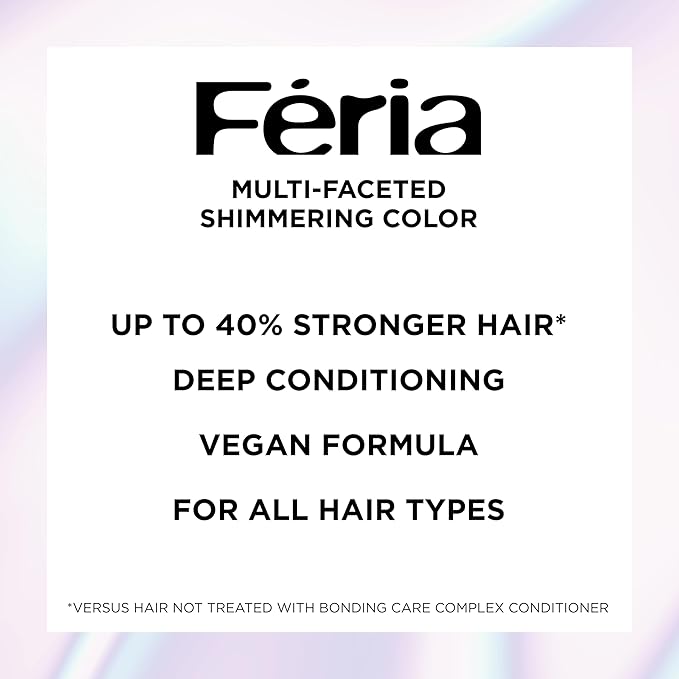 L'Oreal Paris Feria Multi-Faceted Shimmering Permanent Hair Color, 100 Pure Diamond (Very Light Natural Blonde), Pack of 1 Hair Dye Kit