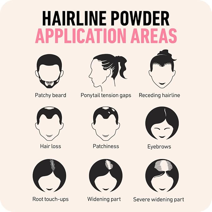 BOLDIFY Hairline Powder (LARGE, 10g) - Root Touch Up Hair Color for Gray Coverage - Bald Spot Concealing Hair Powder for Women & Men - 24-Hour Stain-Proof - Dark Brown