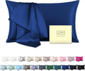 Natural Mulberry Silk Pillowcase for Hair and Skin Standard Size 20"X 26" Silk Pillow Case with Hidden Zipper Soft Breathable Smooth Cooling Silk Pillow Covers for Sleeping(Royal Blue,Standard,1Pcs)