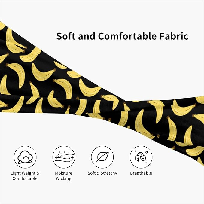 Sports Sweatband for Men and Women, Sweat-Absorbing Headbands for Moisture Wicking, Suitable for Fitness Running Cycling Hiking Yoga Football Exercise
