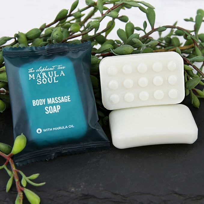 OPPEAL Marula Soul Travel Size Toiletries 5-Piece Set | 1 oz Shampoo, Conditioner, Body Wash & Body Lotion, Facial Soap | Ambergris Scent | 150 Pcs Total | Ample Bulk for Guests
