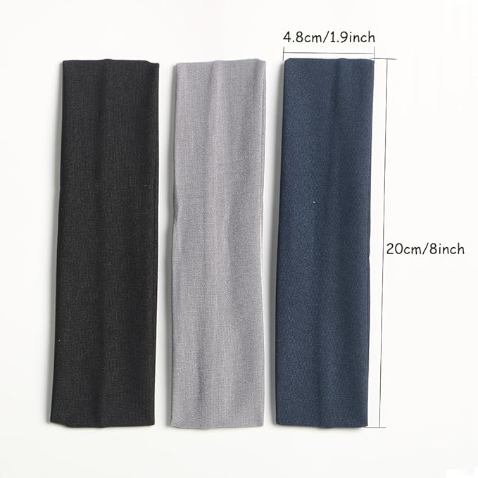 Headbands for Women,12PCS,Soft Stretch Elastic Yoga Sport Headbands