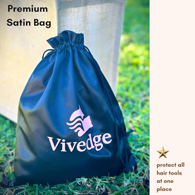 VIVEDGE| Carbon Comb Set for Curly Hair Gift set| Anti Static Frizz-free Detangling Wide Tooth Parting Combs with Premium Hair Acccessories for Styling | Gift for loved ones(Pink-Light Yellow)
