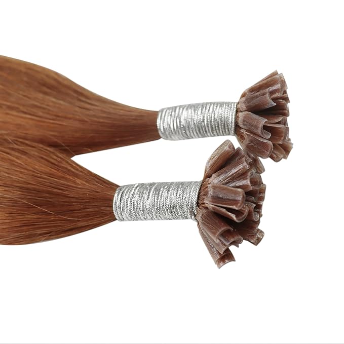 YoungSee Utip Hair Extensions Human Hair Copper U Tip Hair Extensions Remy Hair Copper 50s/50G Keratin UTips Extension Real Human Hair 18inch