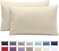 Bare Home Microfiber Pillow Cases - King 20x40 - Cooling Pillowcases - Double Brushed - Easy Care - Envelope Closure (King Pillowcase Set of 2, Sand)
