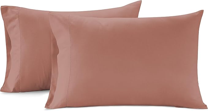 Lane Linen 100% Organic Cotton King Size Pillow Cases Set of 2 (20''x36'') Blue Pillow Cases King Size Organic Cotton Pillowcases King Size Pillow Case Set King Pillow Cases Set of 2 - Rose Dawn