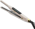 Mini Flat Iron 3/10'' Small Flat Irons for Short Hair,Pixie Cut & Bangs,Tiny Hair Straightener for Edge with LED Display,Travel Thin Hair Straightener with Dual Voltage,Auto Shut Off（Khaki）