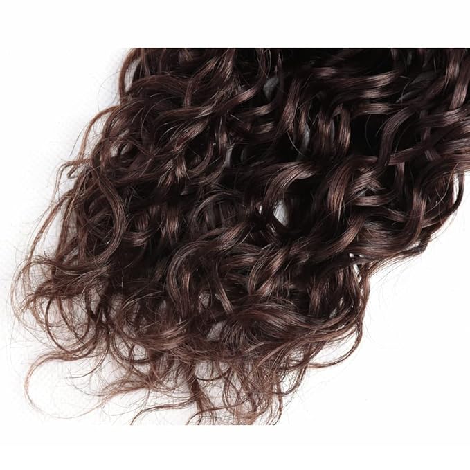 Brown Kinky Curly Bundles Human Hair Chocolate Brown Bundle Niegmeag Brazilian Virgin Remy Hair 3 Bundles 12 14 16 Inch Double Weft Soft and Silky Color 4 Kinky Curly Bundle Hair Weave