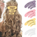 Ahoney 12 Pack Alligator & Banana Flat Hair Clips for Thin & Thick Hair - 3 Sizes Lay Down Claw Clips - Morandi