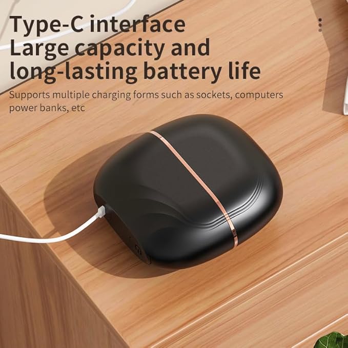 2026 New Mini Straightener, Rechargeable Portable Hair Straightener Brush, 3-Speed Temperature Control, Anti-Scald Shell, Cordless USB Charging Straighteners (Black)