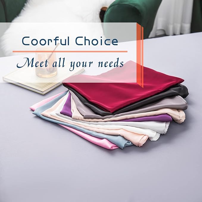 2 Pcs Mulberry Silk Pillowcase for Hair and Skin,Cooling Silk Pillow Case with Hidden Zipper,Allergen Proof Dual Sides Soft Breathable Smooth Silk Pillow Cover for Women.(Standard-2PCS,Aqua Blue)