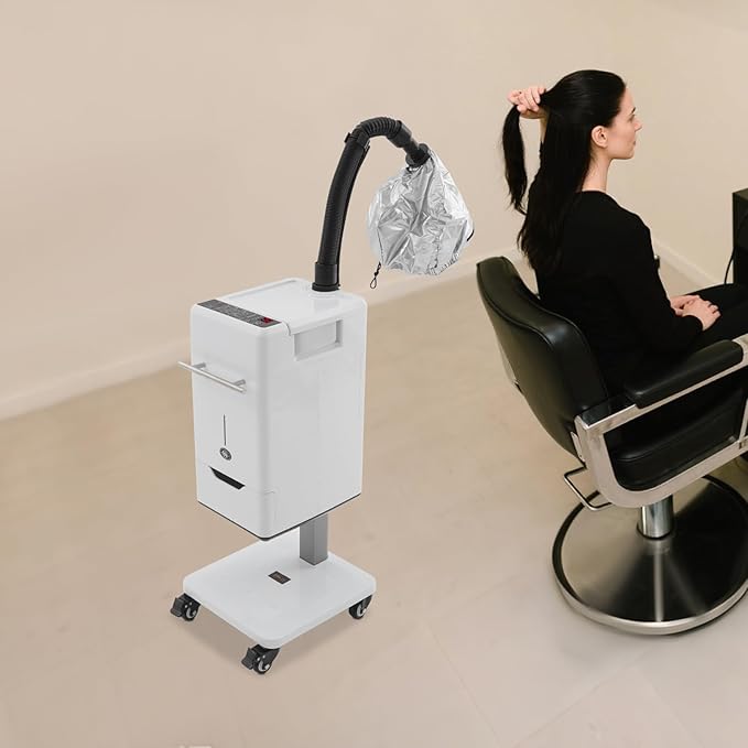 Nano Ionic Hair Steamer Machine - 500W Professional Hair & Scalp Care with 6 Modes Hair Color Processor, Adjustable Temp 32-140°F, 1000ml Tank, for Home & Salon Use (White)