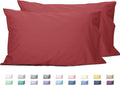 Sunflower Queen Pillowcases Set of 2, 100% Cotton Queen Size Pillow Cases 2, 20×30 inches Jester Red, Soft and Breathable