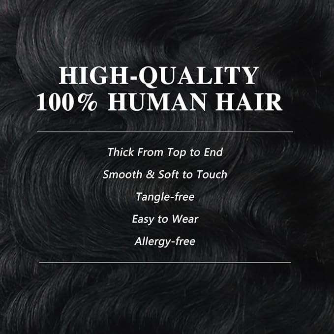 2 Pack 240g Body Wave Seamless Clip in Hair Extensions Real Human Hair 16Pcs Full Head 15A Remy Human Hair Clip ins with PU Skin Weft 18inch Natural Black