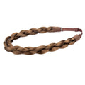 DIGUAN Chubby Narrow Synthetic Hair Braided Headband Classic Chunky Plaited Braids Elastic Stretch Hairpiece Women Girl Beauty accessory, 58g (Medium Brown)
