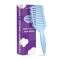Curly Hair Brush & Curl Defining Brush – Easily Detangles Knots with Less Pulling – Styles Wet or Dry Hair, Tames Frizz for All Curl Types (Watercolor Blue)