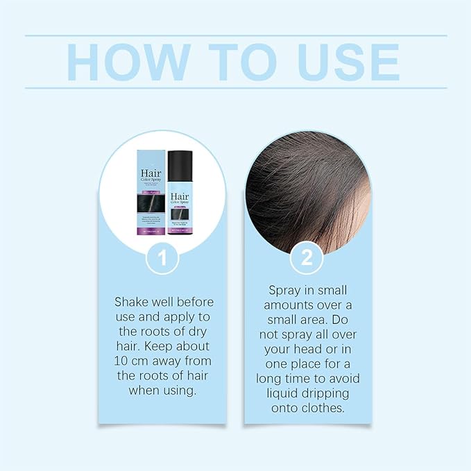 Temporary Root Touch Up Spray,Temporary Root Touch Up Hair Color Spray,Instant Covers Grey Hair (Light Brown)