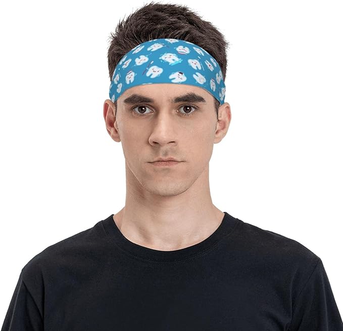 Sports Sweatband for Men and Women, Sweat-Absorbing Headbands for Moisture Wicking, Suitable for Fitness Running Cycling Hiking Yoga Football Exercise