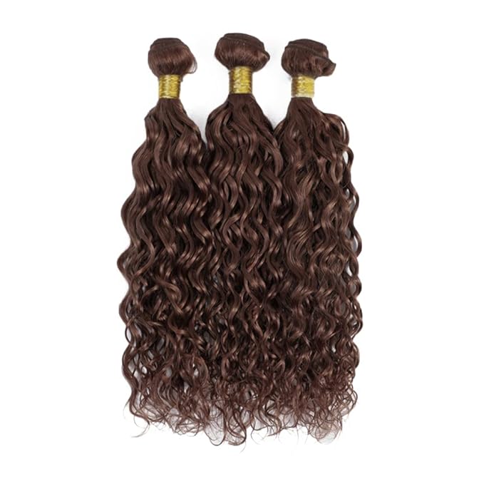 26 28 30 Inch Brown Bundles Human Hair #4 Curly Bundles Niegmeag Peruvian Virgin Remy Hair Chocolate Brown Kinky Curly Bundle Double Weft Hair Weave 300g