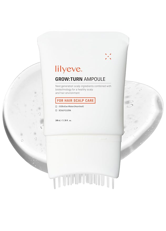 lilyeve GROWTURN Hair Growth Serum with Built-in Brush, Heartleaf-Derived Exosomes to Revitalize Hair, Hair Thickening, Hair Growth Accelerator - Korean Hair Care, 3.38 fl. oz. (Pack of 1)