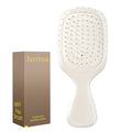 Mini Hair Bursh for Women Men and Kids, Protable Travel Size Hair Brush for Pockets Purses, Mini Detangler Brush for All Hair Types, Small Paddle Brush for Detangling (White)