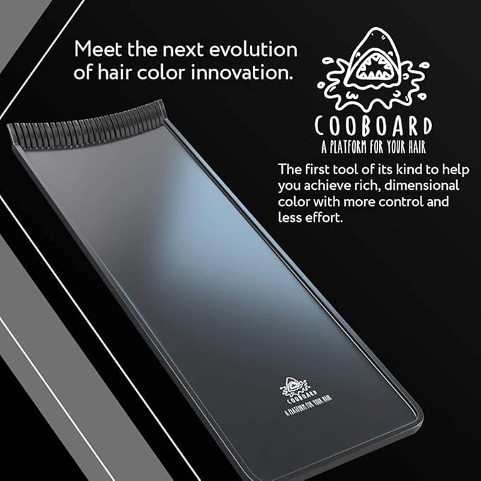 Authentic Cooboard Balayage Board with Teeth | Original Highlighting Paddle from The Maker of Cooboard Hair Highlighting Kit | Easy to Clean, Sturdy, Lightweight (Cooboard XXL Black)
