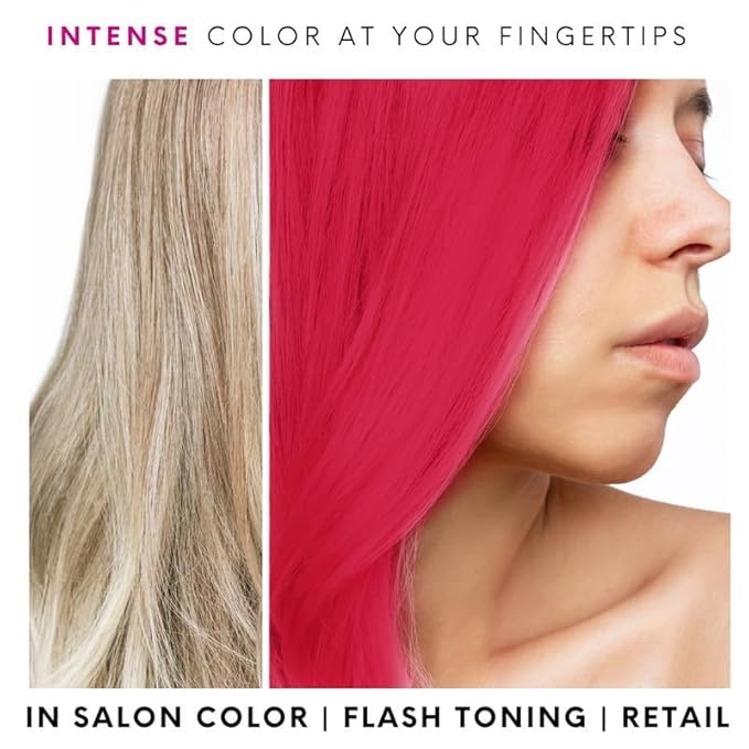 Watercolors Intense Color Depositing Shampoo, Semi Permanent Hair Color 8.5 oz - PINK