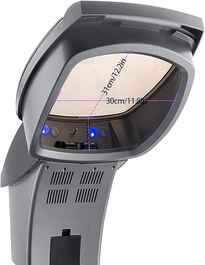 Elitzia 7 Color Hair Steamer Black Hooded Micro Mist Ozone for Natural Black Hair Adjustable Height Wheels 3 Mode 5 Level Time Temperature Control Dye Perm Hair Professional Home ET1408T