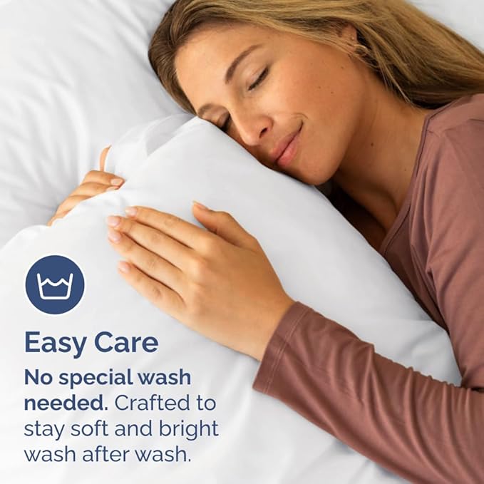 Standard Pillow Cases - 4 Pack - Super Soft Pillowcase Covers - Envelope Enclosure - Hotel Quality Pillow Protectors - Wrinkle Free, Shrink and Stain Resistant - Machine Washable - 20" x 26" (White)