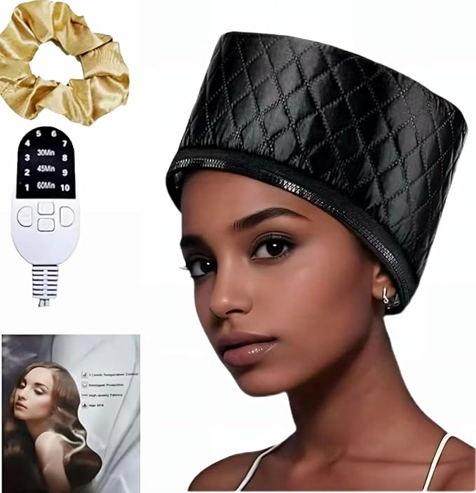 Great For Portable Home Hair Spa Cap, Hair Care Cap, Deep Conditioning, Safe Level 10 Temperature Control, Quick Heat Use