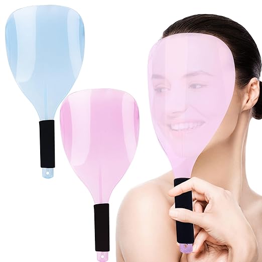AUEAR, Pro Barber Hair Salon Face Sheild, Hand-held Shields for Hairspray, Plastic Protective Cover Hairdressing Haircut Stylist Cutting Makeup 2 Packs