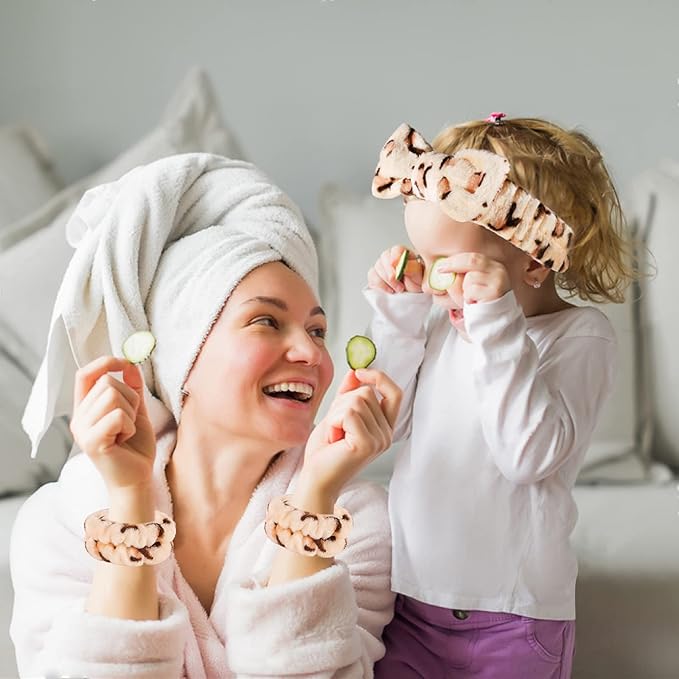 Face Wash Set - Headband, Wristbands with Holder, Microfiber Absorbent Spa Scrunchies
