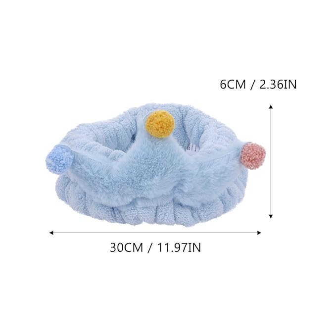 3Pcs Coral Fleece Headbands for Women Facial Makeup Washing Spa Hairbands Adorable Elastic Stretchy Head Wraps for Yoga Running Skincare Random Color