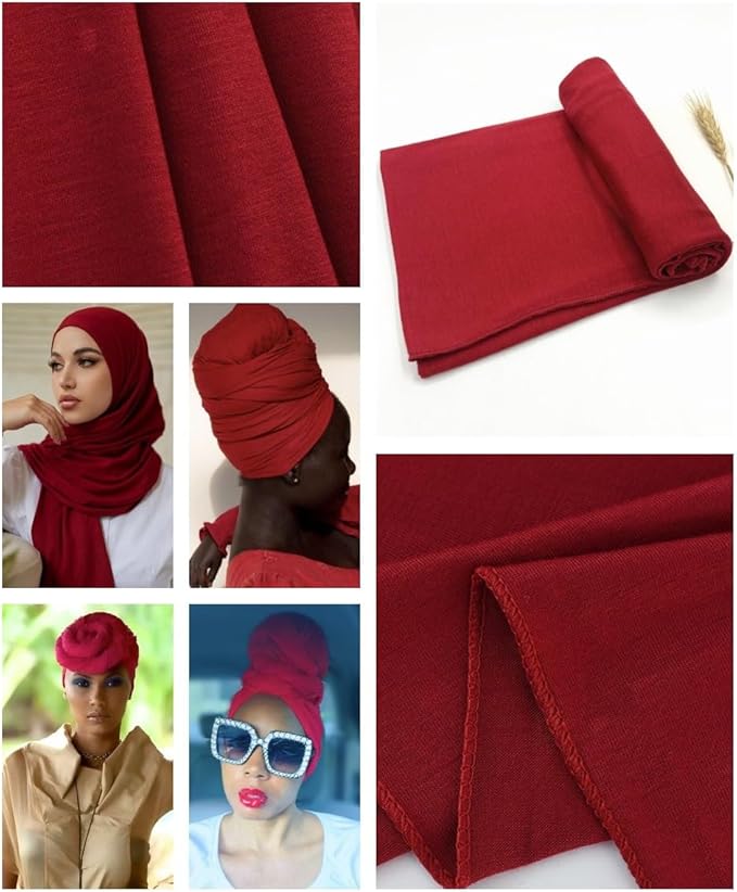 Harewom Head Wraps for Black Women Stretch Head Scarf Long African Hair Wraps Turban Headwraps Jersey Headbands